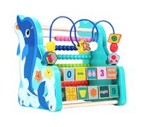 Boulier Bébé,Activité Éducative sur Planche au Design Dauphin - Labyrinthe de Perles pour Tout-Petits - pour Tout-Petits Bébés 3 Ans Et Plus Noël Anniversaire Préscolaire Voyage Salle De