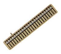 Boulier chinois avec cadre en bois massif, fonction de réinitialisation par simple pression, for le calcul mental et l'apprentissage des mathématiques, 34 x 6 x 1,5 cm, 1 pièce