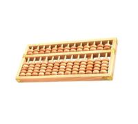 Boulier chinois, outil d'apprentissage des mathématiques en bois for l'école primaire et la maternelle, exercice de calcul mental, 37 x 17 x 2,8 cm, 1 pièce(Wood)