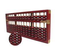 Boulier chinois traditionnel en acajou, grand format, idéal for les mathématiques, la décoration et les collections, 42,5 x 17 x 2,8 cm, rouge foncé