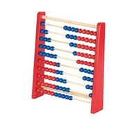Playtastic Boulier en bois bleu et rouge à 100 boules