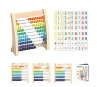 Boulier en Bois, boulier mathématique | avec Cadre en Bois, Jouets à Compter 10 avec Perles Multicolores, compétences mathématiques précoces pour, Jeux éducatifs d'apprentissage pour Enfant
