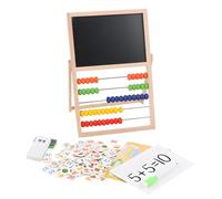 Boulier en bois, jouet de comptage avec tableau d ' écriture double face, aide à l ' enseignement des mathématiques pour d ' âge préscolaire, développement des compétences mathématiques, jouet