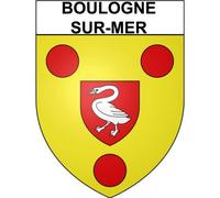 Boulogne-sur-Mer 62 ville Stickers blason autocollant adhésif - Taille : 8 cm