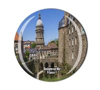 Boulogne-sur-Mer France Aimant de réfrigérateur souvenir touristique en cristal