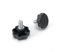 Boulon à bouton tournant M8 à tête en plastique pour poignée de machine - Bouton de serrage réglable - Boulons à pouce avec fermeture sécurisée 3,3 cm