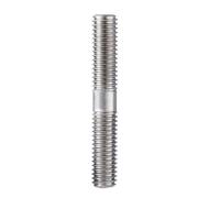 boulon à double filetage, Tige filetée à double extrémité métrique M3 M4 M5 M6 M8 M10 M12 M16, boulons à goujon en acier inoxydable 304, tige à dents, barre filetée à double tête(M12 (1pcs),80mm)