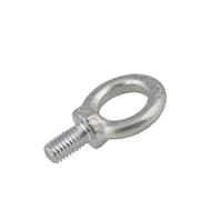 Boulon à œil de levage, 2 pièces M10 * 20/25/30/40/50mm boulon zingué blanc œil de levage serrure de navire articulée(50mm)