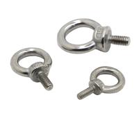 Boulon à œil de levage fileté, boulons M4 M5 M6 M8 M10 M12 DIN580 304 en acier inoxydable marin, trou boucle vis(M10 1pc)
