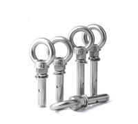 Boulon à œil d'expansion du béton, ancre à manchon, crochet d'artefact d'installation en acier inoxydable 304, vis à anneau universelles longues(M12x100mm 1pc)