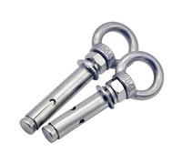 Boulon à œil d'expansion du béton, ancre à manchon M6 M16, crochet d'artefact d'installation en acier inoxydable 304, vis à anneau universelles(M10x100mm 2pcs)