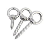 Boulon à œillet, Vis autotaraudeuses à anneau de suspension 304 avec crochets rond(M6X60-5pcs)