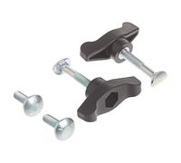 Boulon à poignée en T pour tondeuse à gazon et souffleuse à neige, compatible avec Maxpower 339067/689-00600, 106-4161/92-2260, série 38581, manche en bois de hêtre, noir et argenté, 2 boulons courts