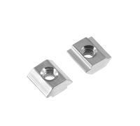 Boulon à rainure en T en acier au carbone, Écrou coulissant en T acier au carbone nickelé argenté for 2020 3030 4040 M3-M8(30S-M8 20pcs)