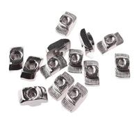 Boulon à rainure en T en acier au carbone, Écrous en T à insertion par marteau coulissant for boulons M3-M8 et profilés aluminium séries 20-45 (10 pièces)(20pcs,45-M4)