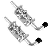 Boulon à ressort en acier inoxydable 304 robuste pour armoires d'équipement, hayon, remorque, garage, 155 mm, argenté