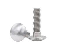 Boulon à tête carrée en acier inoxydable 304, Boulon à tête ronde et collet carré GB12 DIN603, M4 M8, en acier inoxydable 304(M4x20mm 20pcs)