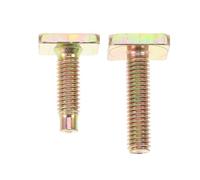 Boulon à Tête Carrée M6 2 Pièces Filetage Complet, en Fer | Cache-roues et Panneaux Auto, Finition Or, Usage Atelier Carrosserie, Réduit le Desserrage
