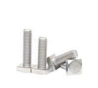 Boulon à tête carrée, vis GB35 en acier inoxydable 304 M4 M5 M6 M8 M10 M12 A2-70 filetage complet(M8x55mm 5pcs)