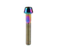 YUANYAO Boulon à tête Conique en Titane Ti M6X10 16 18 20 25 30 35 40 45 50 55 60 65 mm Vis à clé Allen for Frein de Casque de vélo(Rainbow,35MM_M6)
