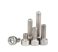 Boulon à tête cylindrique à six pans creux M1.4 M1.6 M2 M2.5 M3 M4 M5 M6 M8 Vis à tête creuse Allen en acier inoxydable 304(18mm,M2 x 50Pieces)