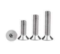 Boulon à tête fraisée plate et creuse hexagonale de M2 à M12 en acier inoxydable 304 avec trou traversant pour trou d'évacuation d'air(30 mm, 2 pièces M5)