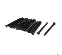 Boulon à tête fraisée SOURCING MAP 20pcs Vis Six Pans Creux Vis à Douille Hexagonale Boulon M4 x 50 mm Métrique Noir