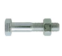 Boulon à tête hexagonale acier zingué blanc - classe 8.8 DIN 931/934 10X25 BTE100 - - AFB9881025