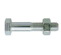 Boulon à tête hexagonale acier zingué blanc - classe 8.8 DIN 931/934
