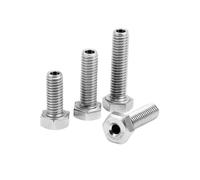 Boulon à tête hexagonale creuse en acier inoxydable 304 M4 M5 M6 M8 M10 filetage complet vis hexagonale externe à trou traversant longueur 6-80mm 2-10pièces(M6x50mm (5pcs))