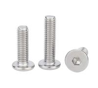 Boulon à tête hexagonale en acier inoxydable 1/50x M1.6 M2 M2.5 M3 M4 M5 M6 M8 M10 M12 304, douille hexagonale Ultra fine et Super plate(4mm,50pcs M2)