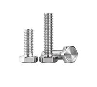 Boulon à tête hexagonale en acier inoxydable 304/316 DIN933 A2-70/A4-70, fixation entièrement filetée, vis de moto M3-M12(304 Stainless Steel,35mm,M10 2pcs)