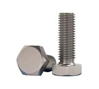 Boulon à tête hexagonale externe en titane DIN933 TA2, boulon M3-M10(10mm,M8 (10Pcs))