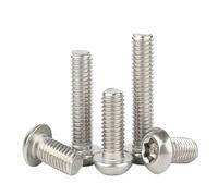 Boulon à tête hexagonale ronde en acier inoxydable 304 avec goupille, vis de sécurité antivol M3 M4 M5 M6 M8 M10 M12, vis Torx à bouton inviolable(35mm,10pcs M6)