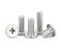 Boulon à tête plate en acier inoxydable 304, 10/25x CM M1.4 .6 M2 .5 M3 M4 M5 M6 M8 A2, croix Ultra fine et très basse(35mm,10pcs M4)