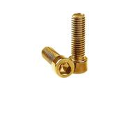 Boulon à tête ronde hexagonale en acier inoxydable plaqué titane coloré M6 M8 vis en titane brûlé 125 pas moto(Gloden,50MM_M8)