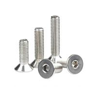 Boulon à vis, boulons de connecteur de meubles, 200 pièces M1.6 (1,6 mm) * 3~16 mm, vis à tête fraisée à douille hexagonale, vis à tête fraisée hexagonale en acier inoxydable - Boulons hexagonaux fr