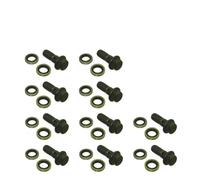 Boulon banjo 8 mm M8 X 1,25 mm compatible avec moto, quad, Dirt Bike, Go Kart, maître-cylindre de frein pour numéro de pièce 8 mm M8 X 1,25 mm(10 Sets)
