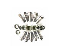 Boulon banjo for étrier de frein de moto, vis de vidange d'huile/vis creuse M8 M10 x 1,25 mm M10 x 1 mm(Silver-A M10X1.0)