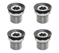 Boulon crankset léger 19g pour course et pour vtt Boulon crankset | Acier , finition noire et argent, résistant à la , durabilité maximale pour tous terrains(4pcs)