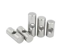 Boulon cylindrique en acier inoxydable, marteau Écrous à rotule sur rouleaux M4, M5, M6 en acier inoxydable 304, lot de 4 pour meubles en bois(OD8 M5x12(4PCS))