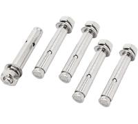 Boulon d'ancrage à expansion hexagonal externe M10 x 90 mm, acier inoxydable 304, multicolore, 5 pièces