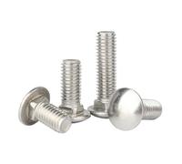 Boulon de chariot M4 M5 M6 M8 M10 M12 de 10 à 150mm de long, vis à tête ronde en acier inoxydable 304 à col carré DIN603 10 pièces/lot(M12,55mmx10pcs)