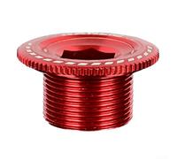 Boulon de fixation pour bras de manivelle de vélo de route avec couvercle de manivelle et vis de pédalier compatible avec anneau de chaîne creux PROWHEEL pour VTT (rouge)