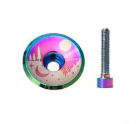 Boulon de Guidon Vélo 6061 Alu Multicolore Léger | Aluminium 6061 pour robuste, finition oil multicolore, compatible 1-1/8", léger 9g, installation rapide(D)