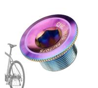 Boulon de manivelle, boulons de vélo,Bouchon Anti-poussière pour Bouchon de manivelle Boulon de vélo coloré - Vis à tête de manivelle en d'aluminium, vis de Garniture de vélo extérieure