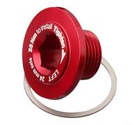 Boulon de pédalier de vélo de route pour rotor Aldhu, design auto-extractible pour essieu de 24 mm ou 30 mm, matériel en alliage d'aluminium léger, couleur rouge (boulon rouge L)