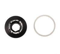 Boulon de pédalier de vélo de route pour rotor Aldhu, design auto-extractible pour essieu de 24 mm ou 30 mm, matériel en alliage d'aluminium léger, couleur rouge (boulon noir R)