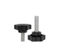 Boulon de poignée de serrage de filetage en forme d'étoile, 2/10 pièces | Vis de serrage du bouton à main en acier inoxydable M4 M5 M6 M8 304(2PCS,M8x60(Head 32))