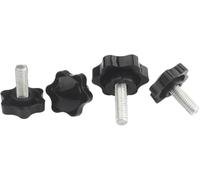 Boulon de poignée de serrage de filetage en forme d'étoile, 2 à 5/lot | Bouton de main serrant l'acier en plastique M3 - M8 d'équipement d'industrie de vis(10mm,M3 5pcs)